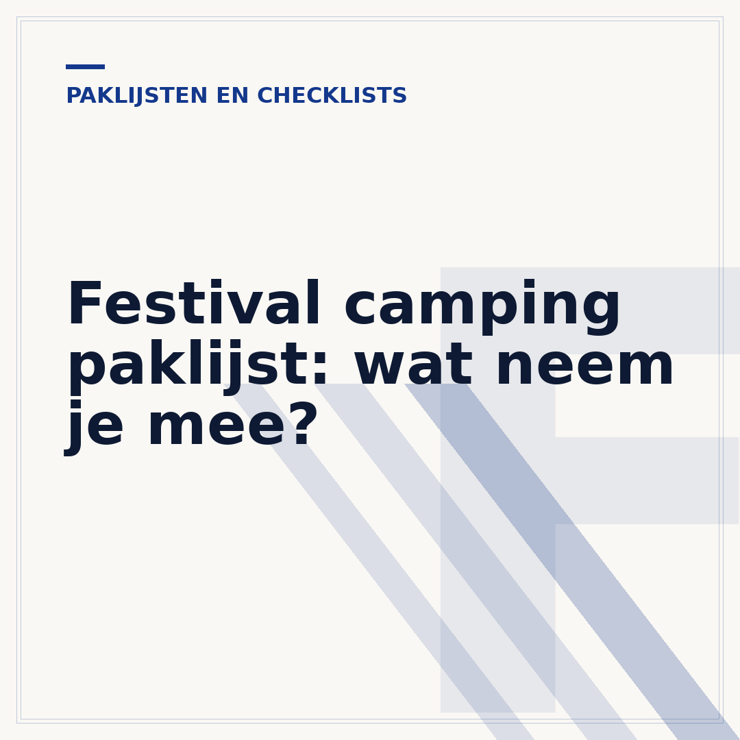 Festival camping paklijst: wat neem je mee?