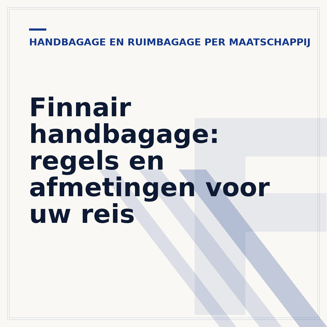 Finnair handbagage: regels en afmetingen voor uw reis