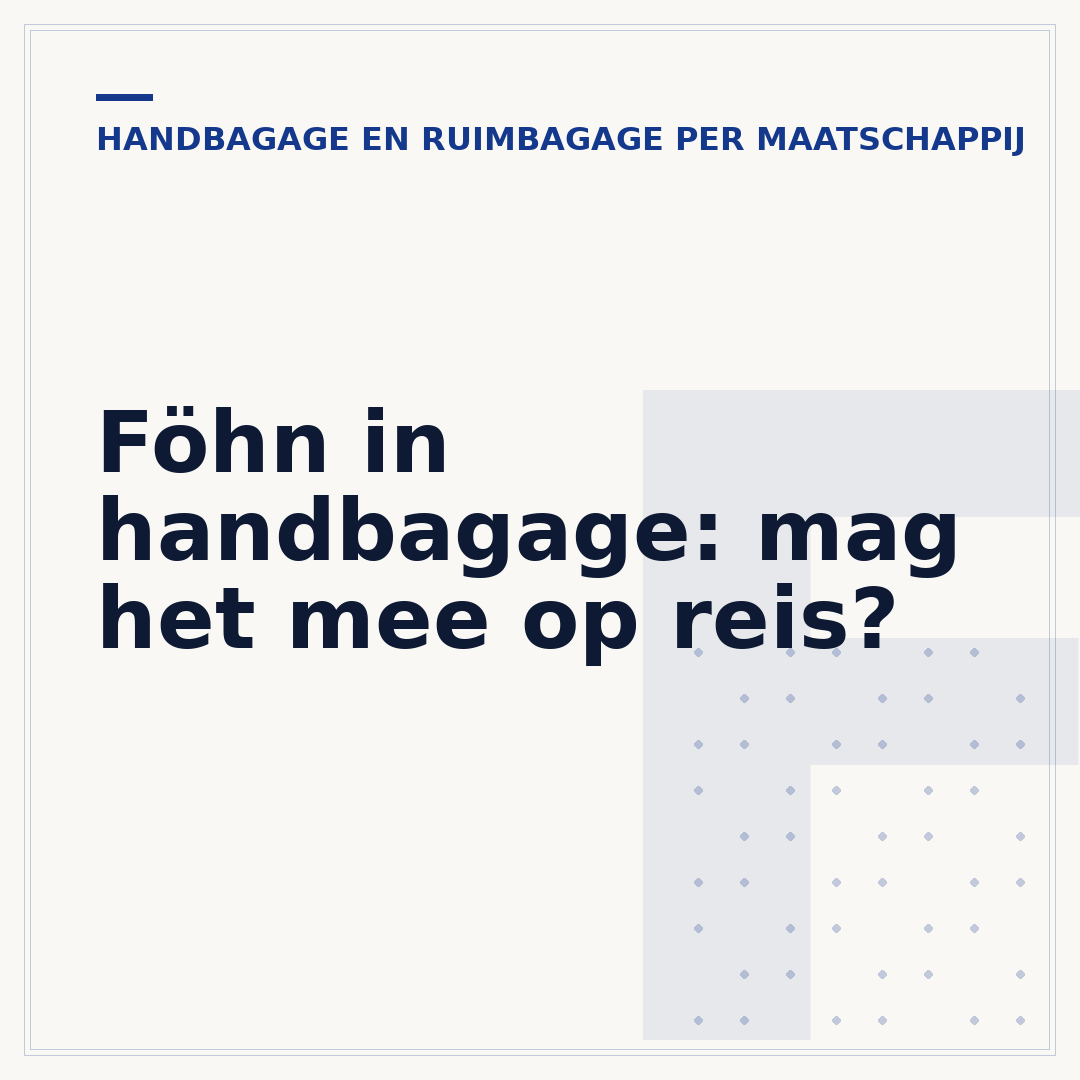 Föhn in handbagage: mag het mee op reis?