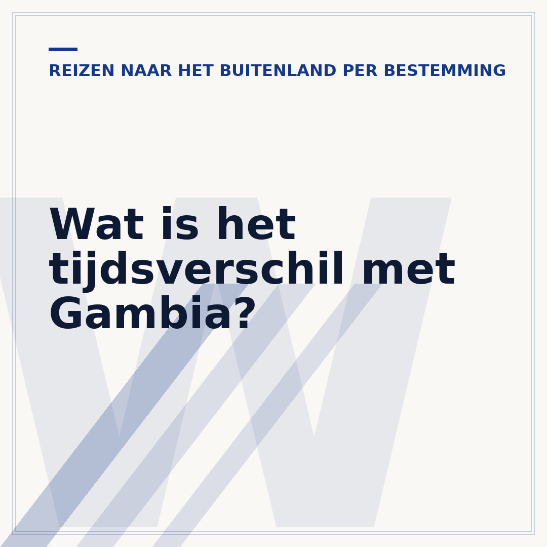 Wat is het tijdsverschil met Gambia?