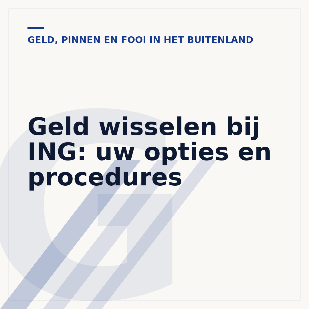 Geld wisselen bij ING: uw opties en procedures