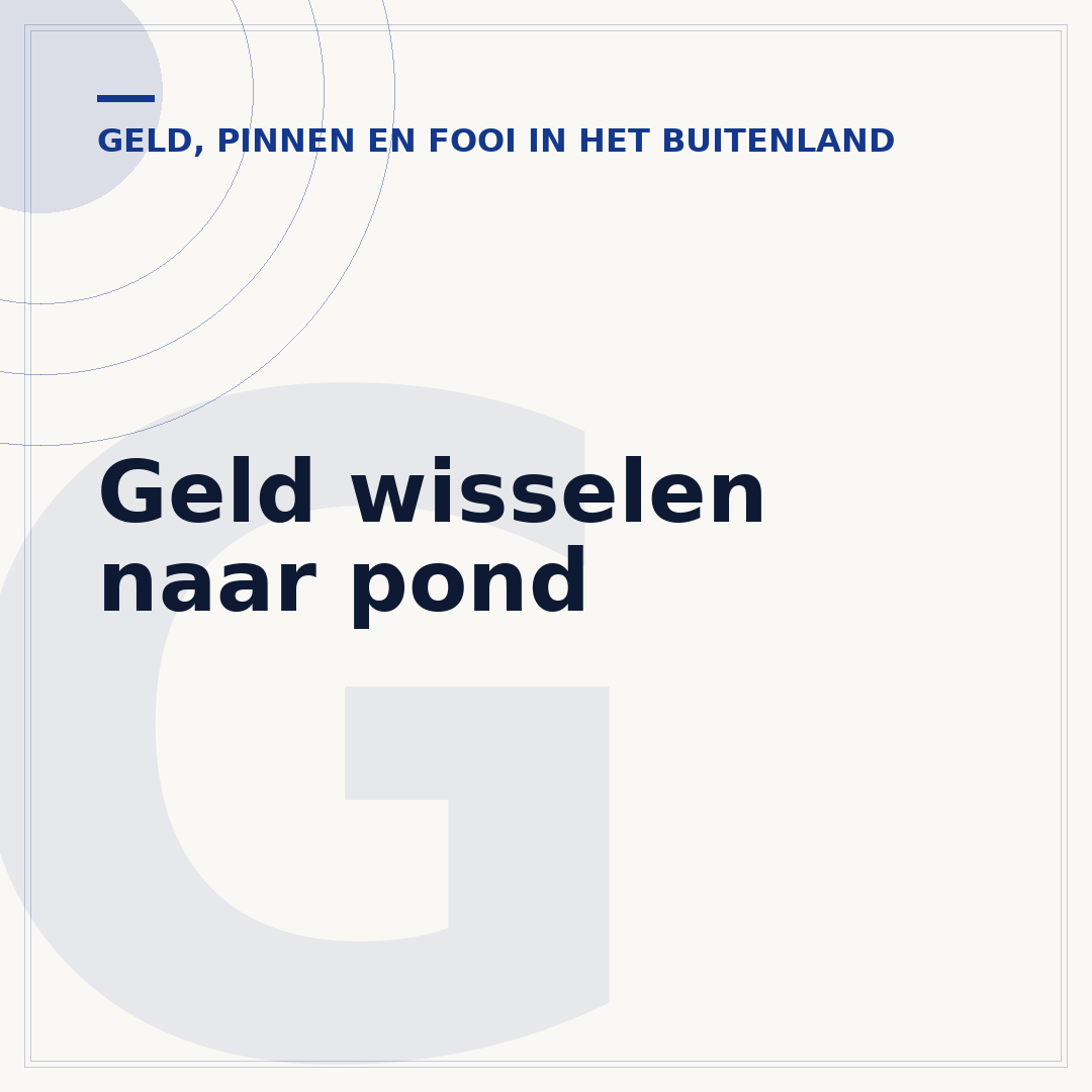Geld wisselen naar pond