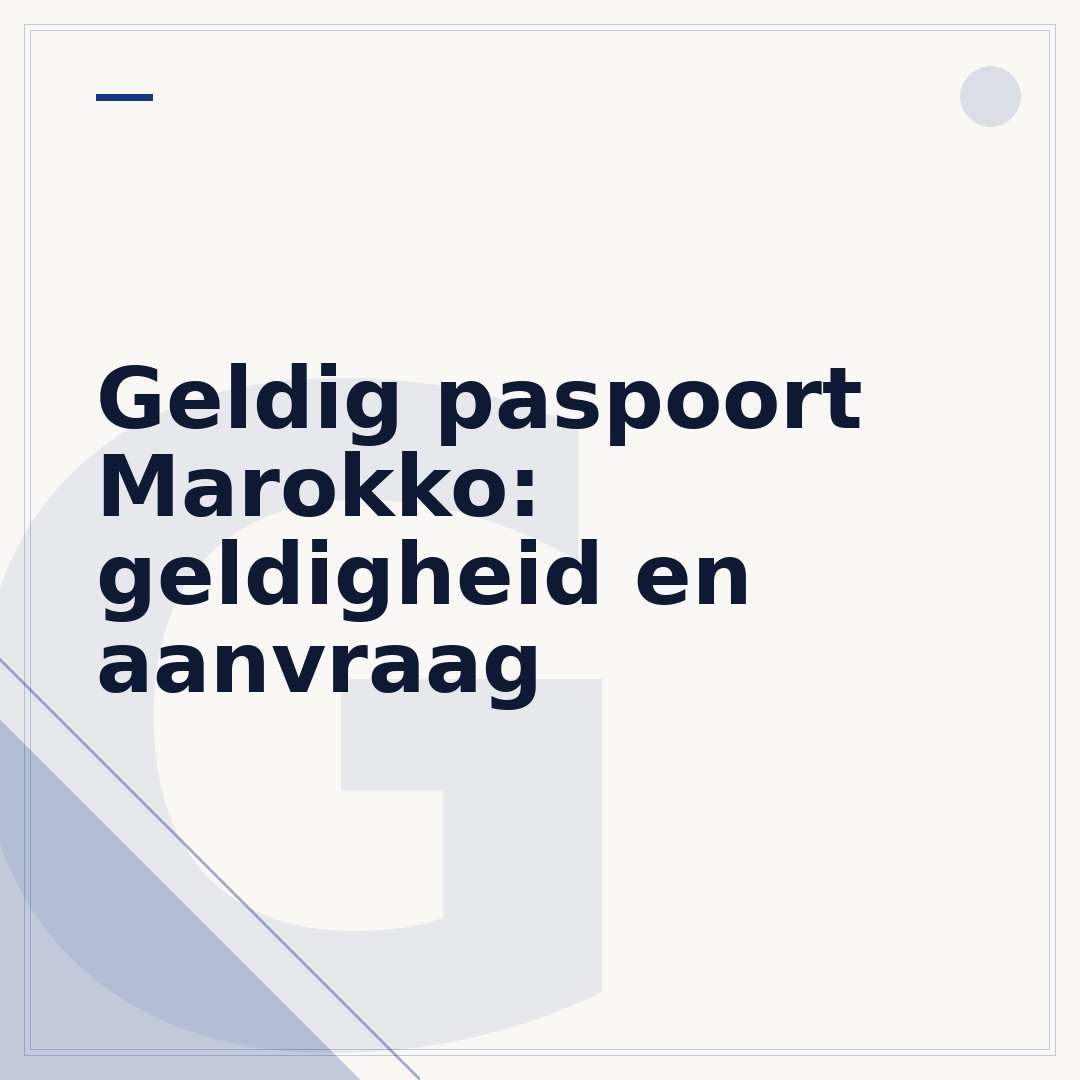 Geldig paspoort Marokko: geldigheid en aanvraag