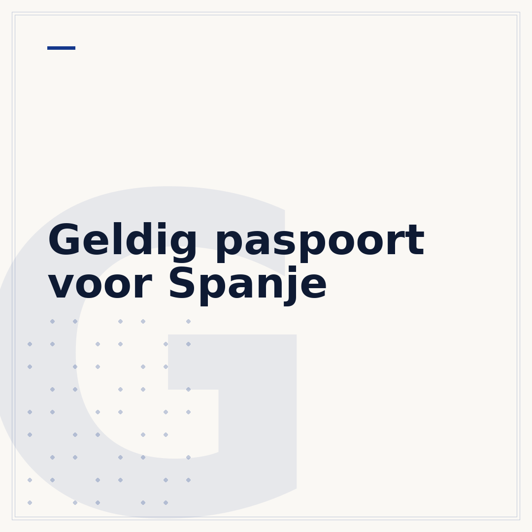 Geldig paspoort voor Spanje