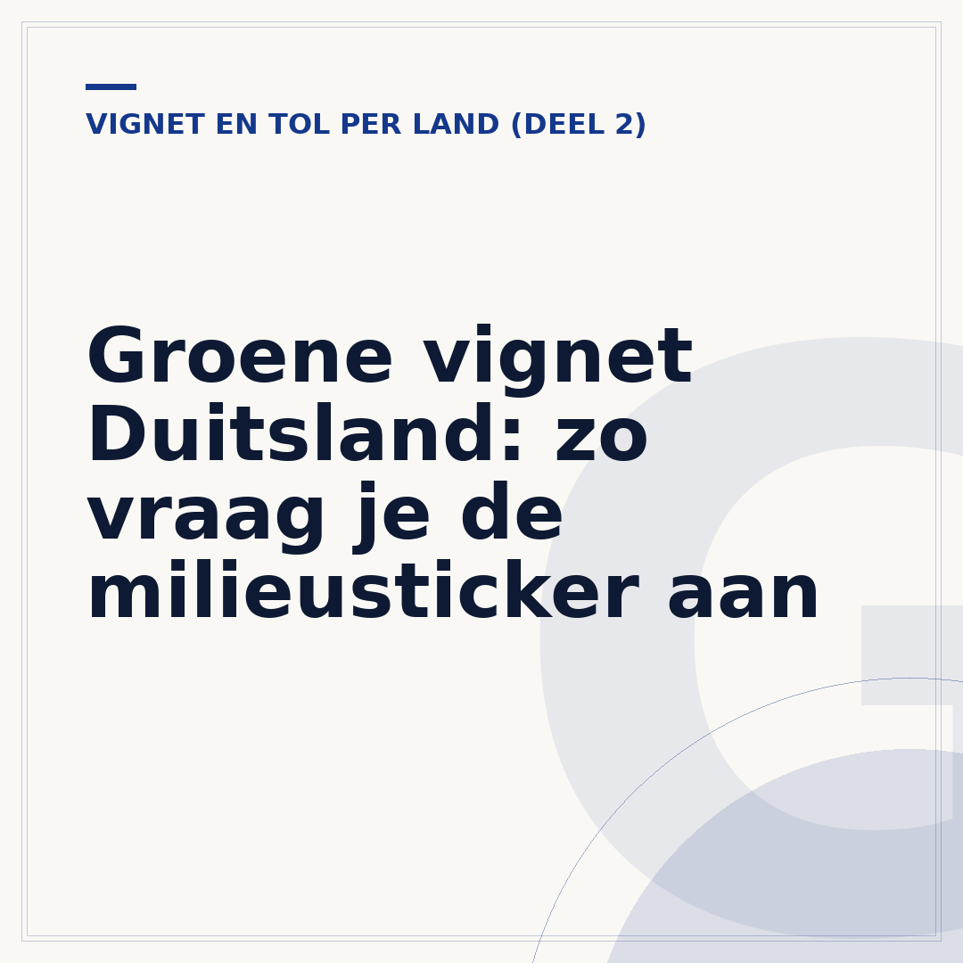 Groene vignet Duitsland: zo vraag je de milieusticker aan