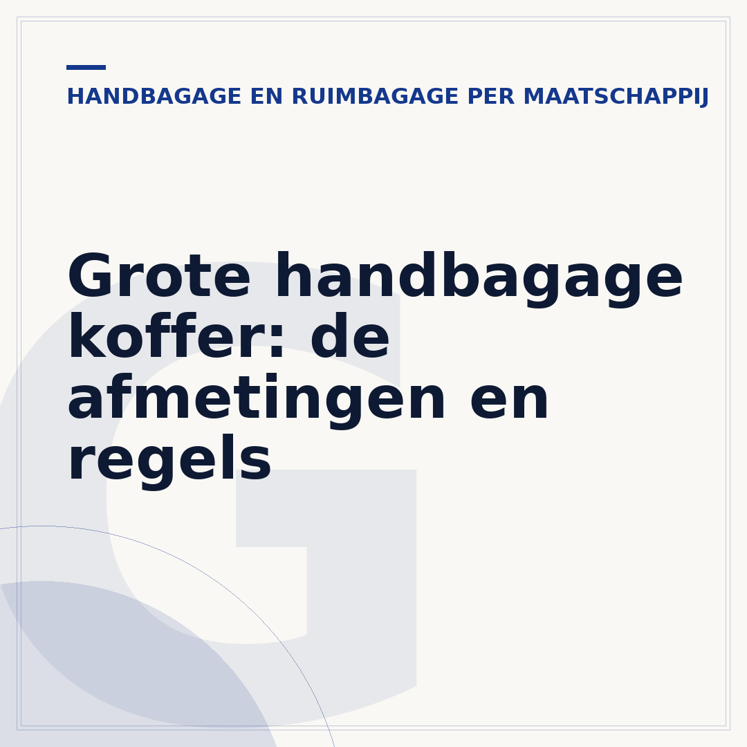 Grote handbagage koffer: de afmetingen en regels