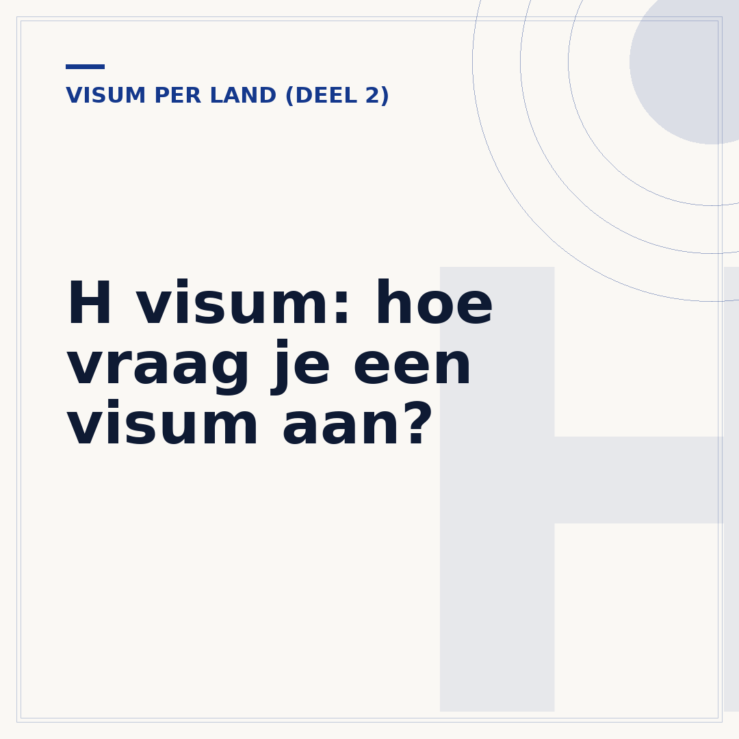 H visum: hoe vraag je een visum aan?