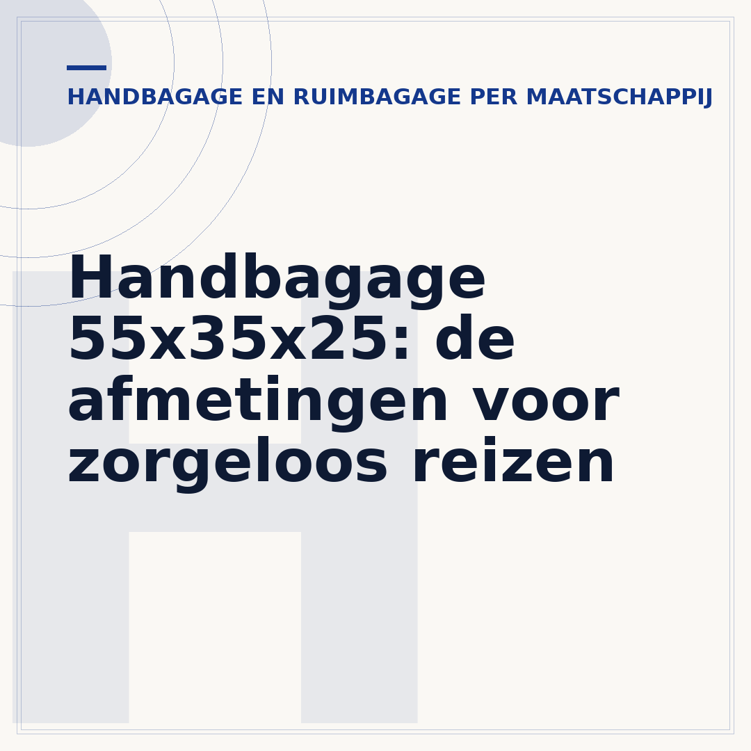 Handbagage 55x35x25: de afmetingen voor zorgeloos reizen