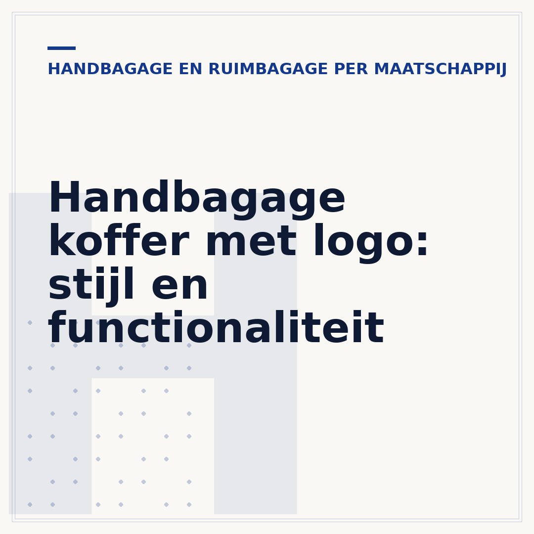 Handbagage koffer met logo: stijl en functionaliteit