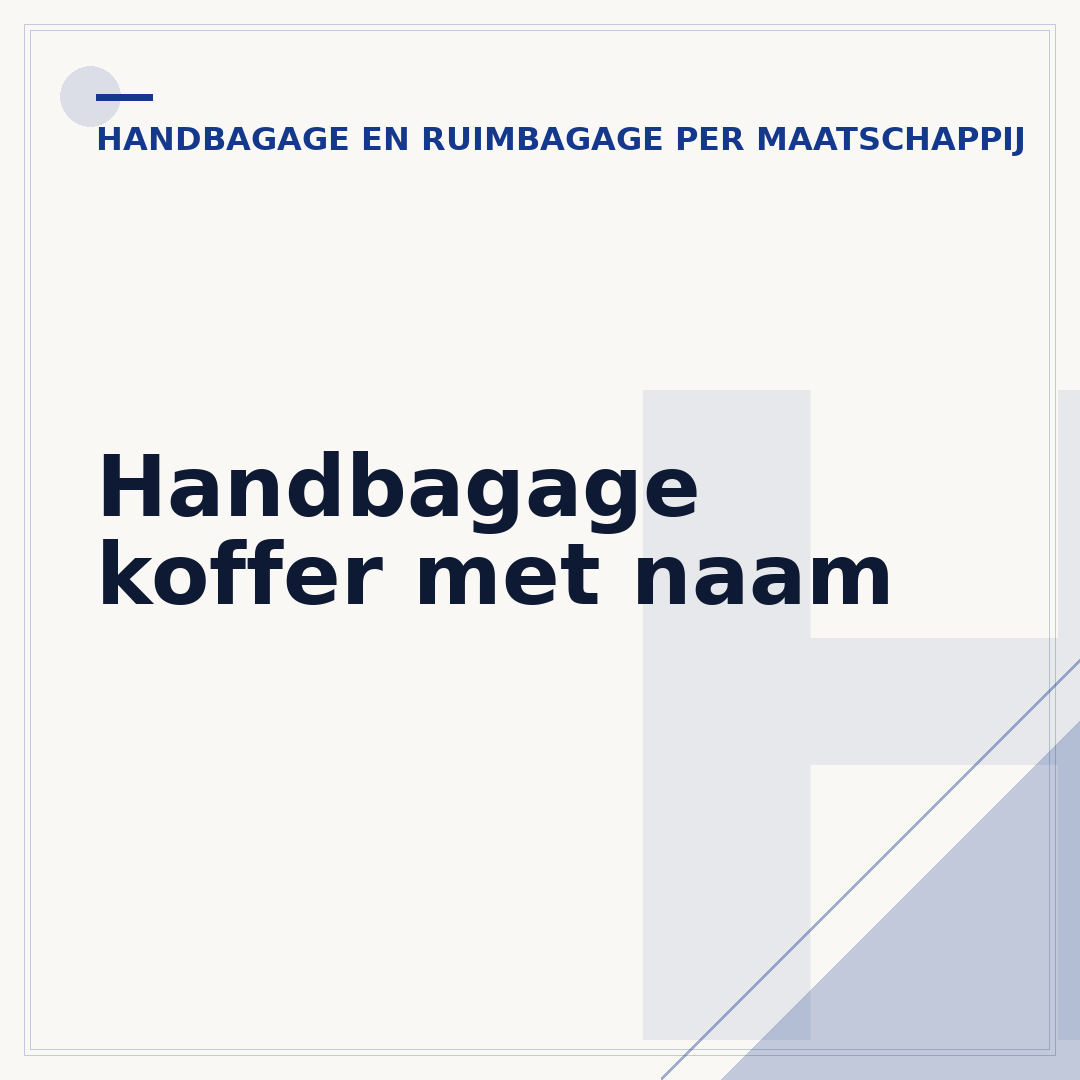 Handbagage koffer met naam