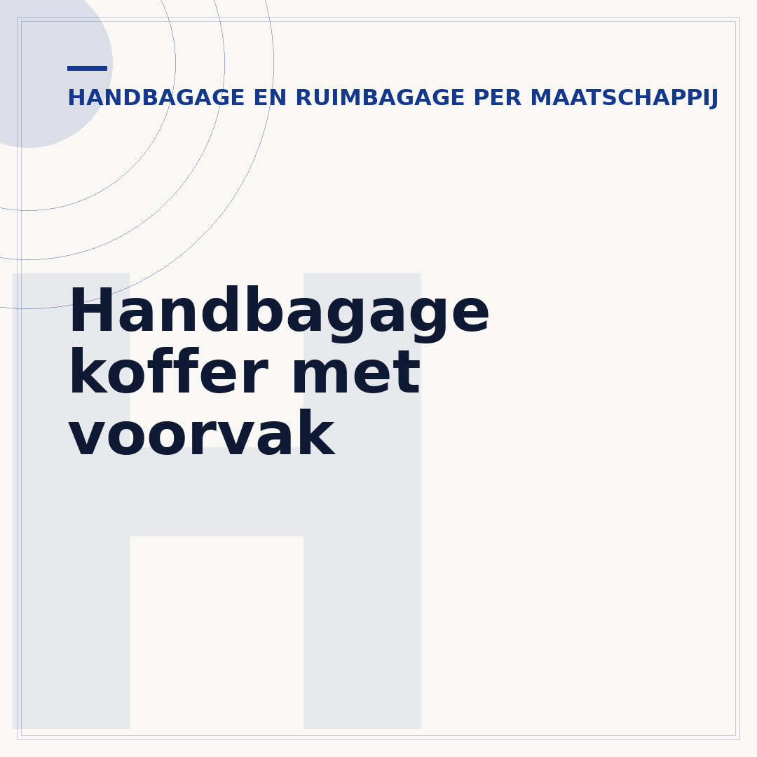 Handbagage koffer met voorvak