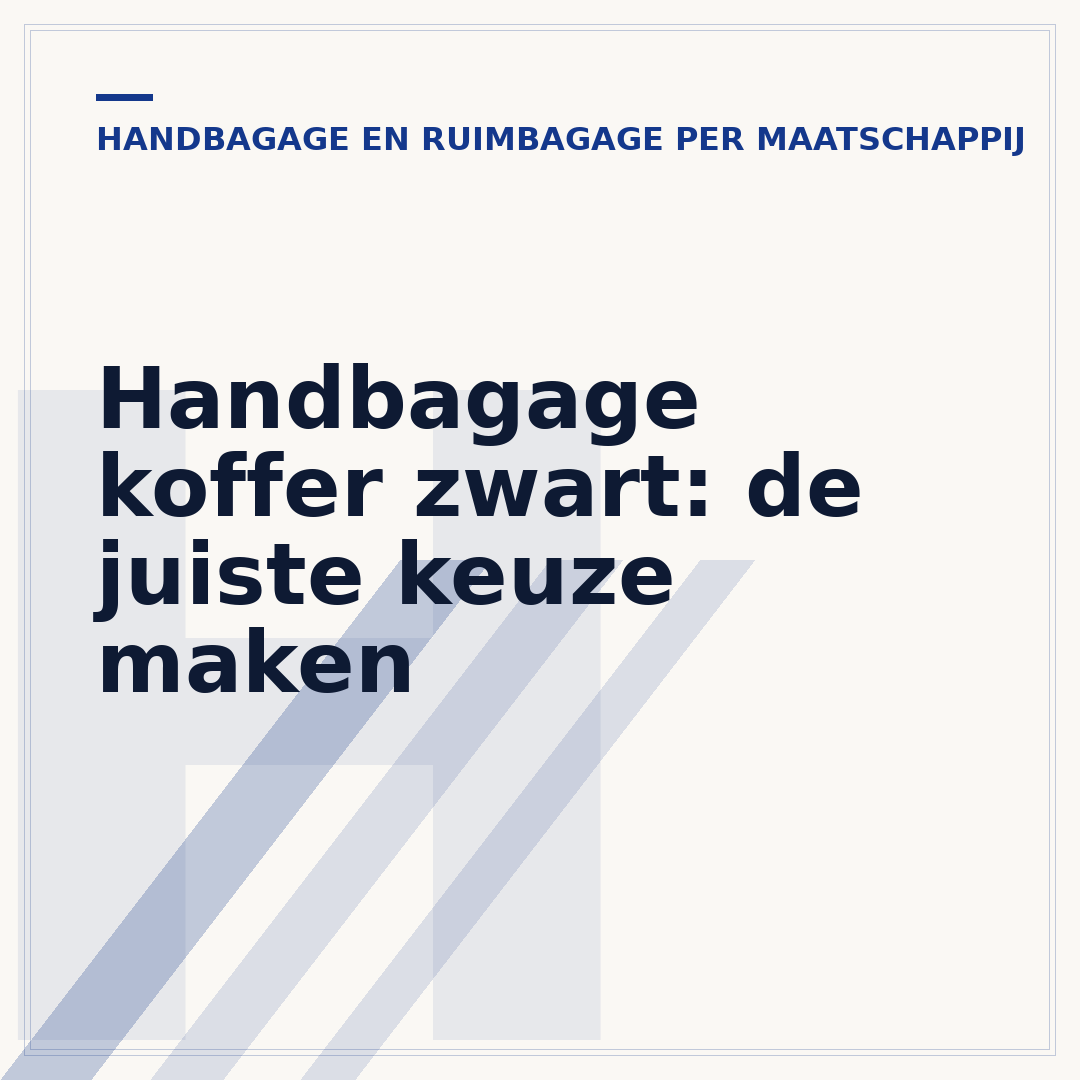 Handbagage koffer zwart: de juiste keuze maken