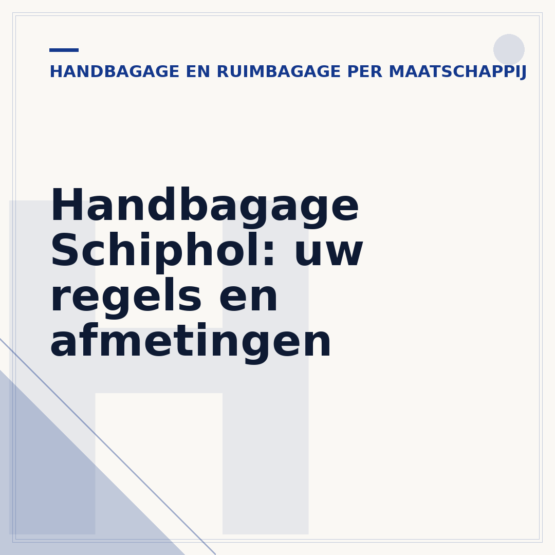 Handbagage Schiphol: uw regels en afmetingen