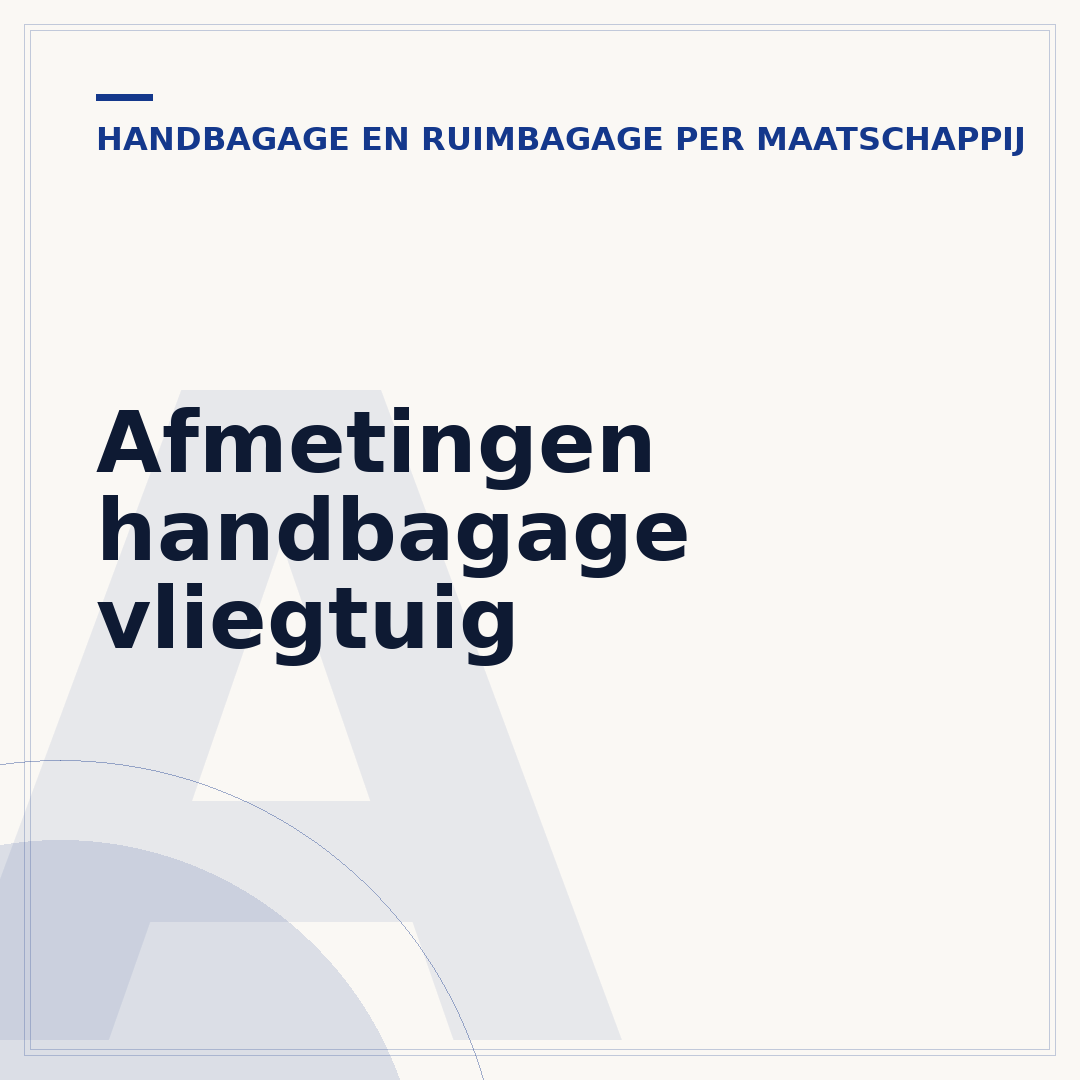 Afmetingen handbagage vliegtuig