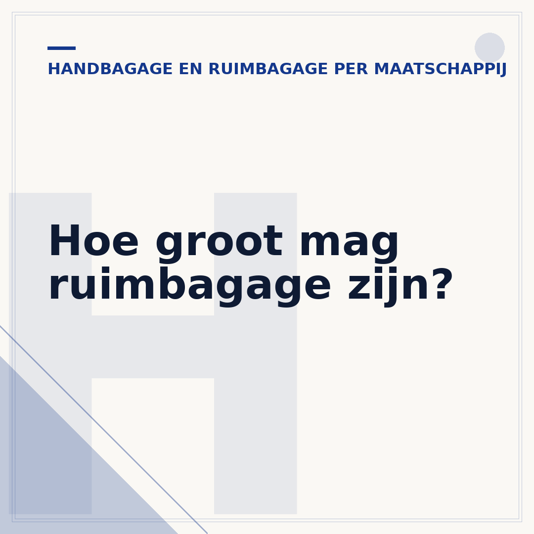 Hoe groot mag ruimbagage zijn?