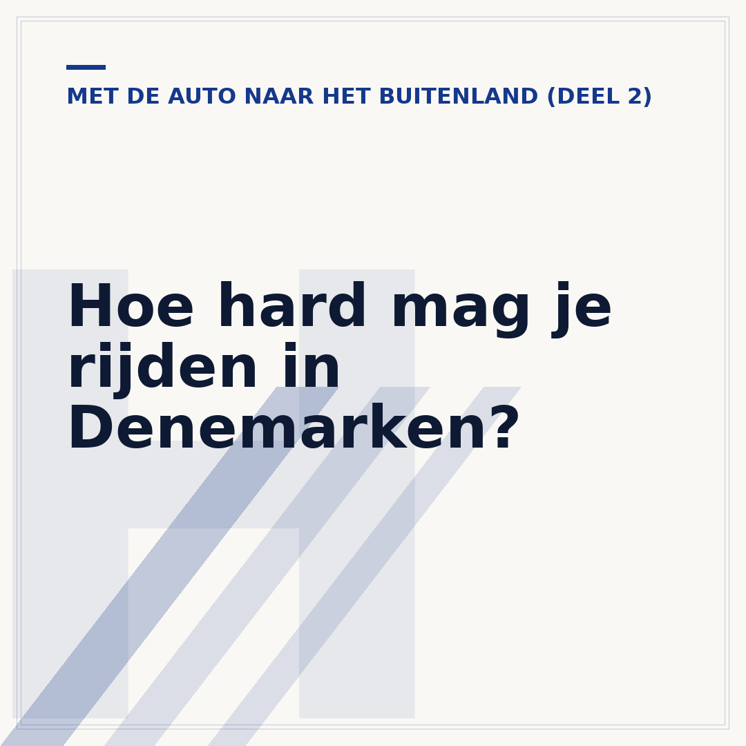 Hoe hard mag je rijden in Denemarken?