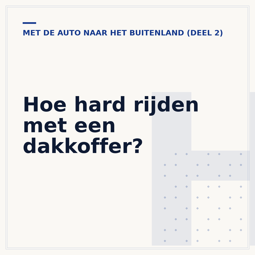 Hoe hard rijden met een dakkoffer?
