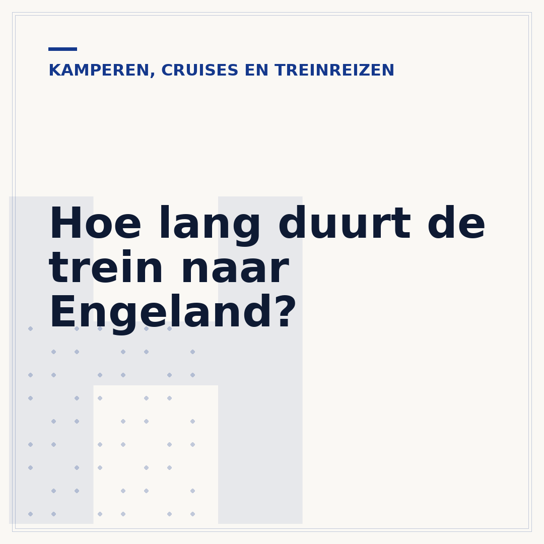 Hoe lang duurt de trein naar Engeland?