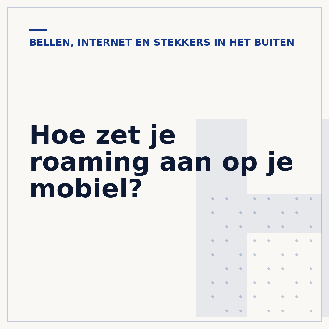 Hoe zet je roaming aan op je mobiel?