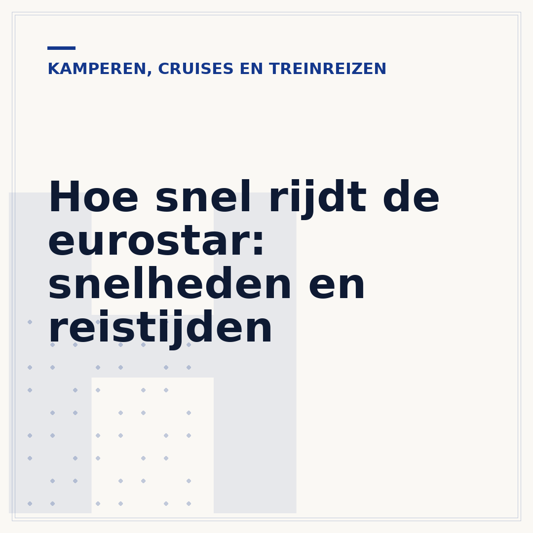 Hoe snel rijdt de eurostar: snelheden en reistijden