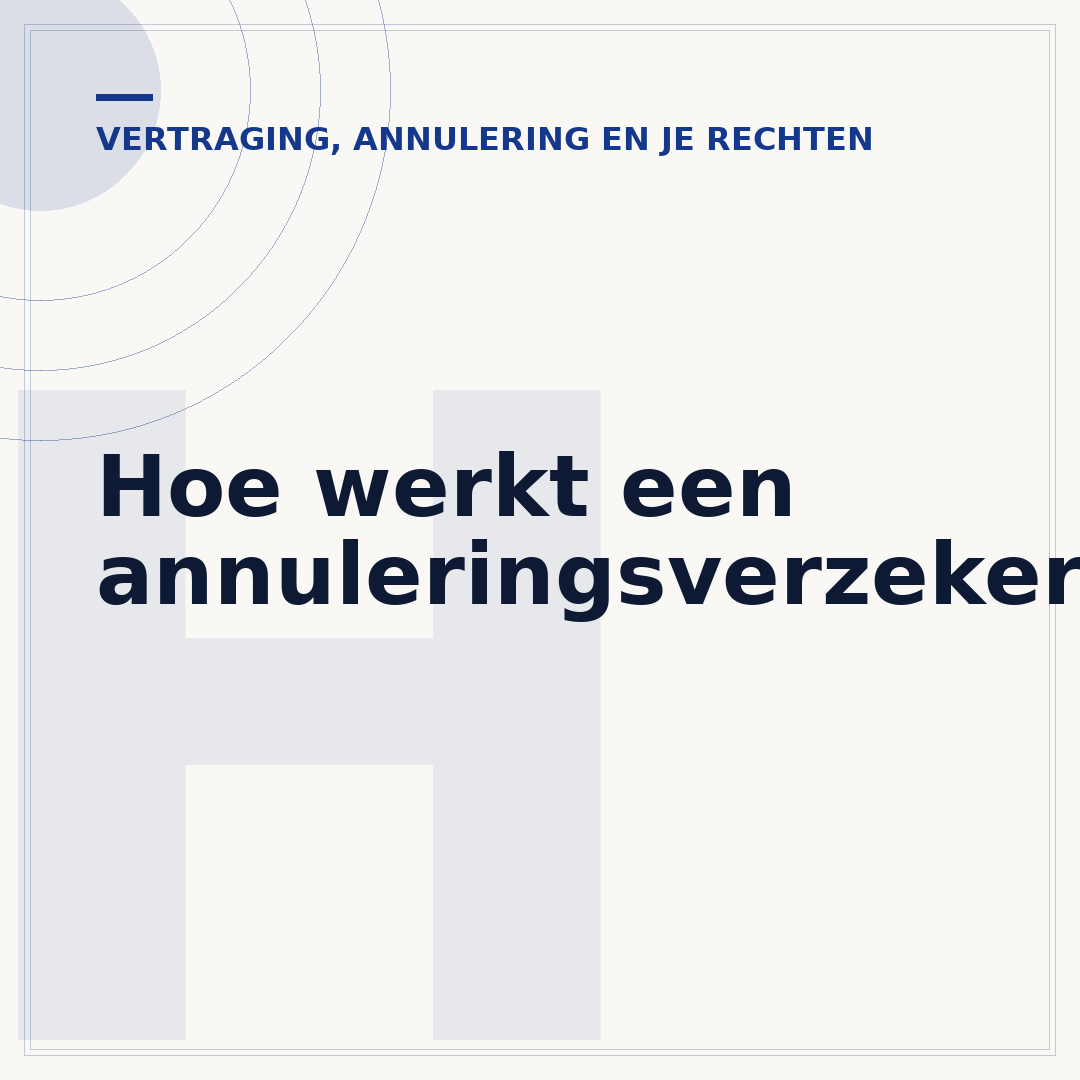 Hoe werkt een annuleringsverzekering?