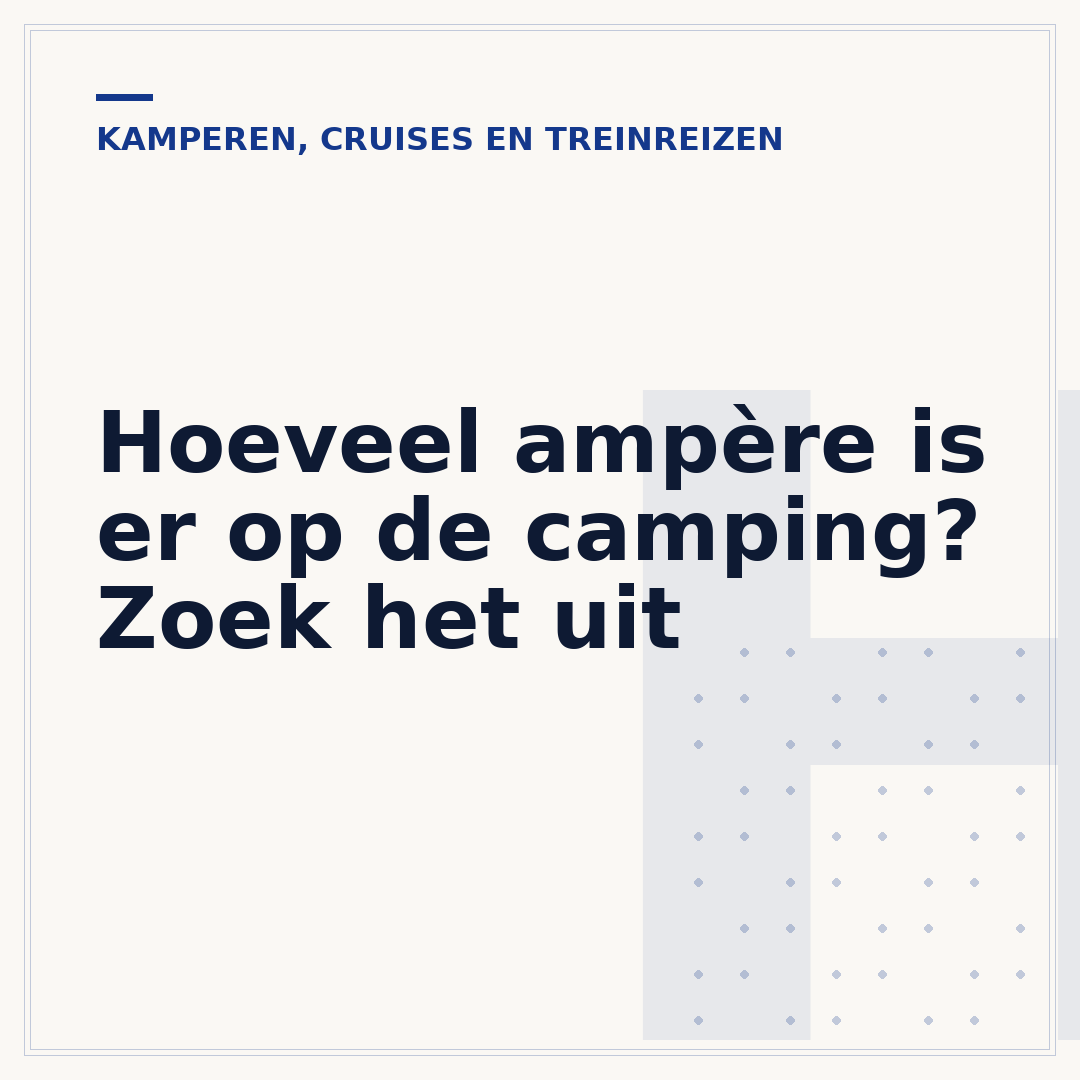 Hoeveel ampère is er op de camping? Zoek het uit
