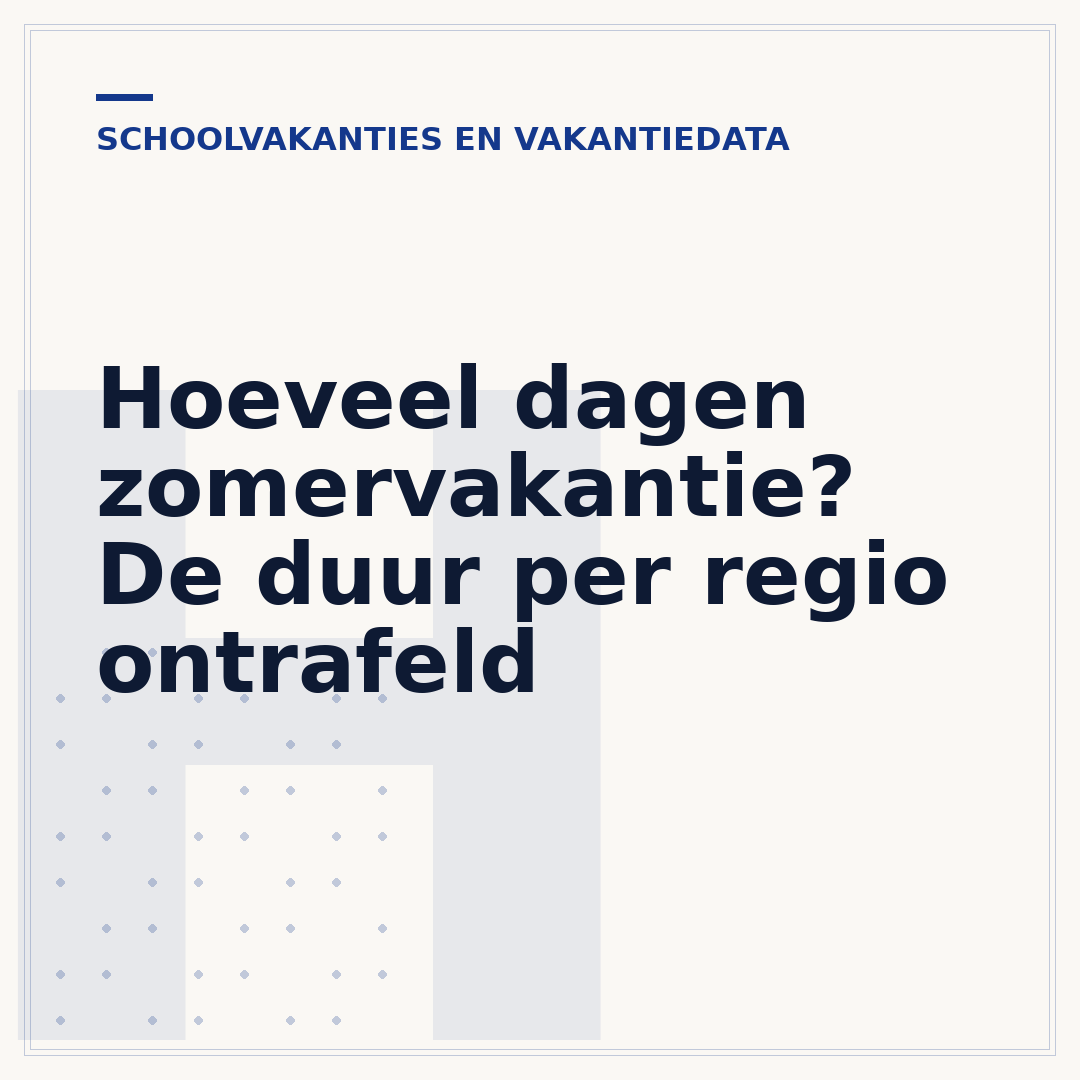 Hoeveel dagen zomervakantie? De duur per regio ontrafeld