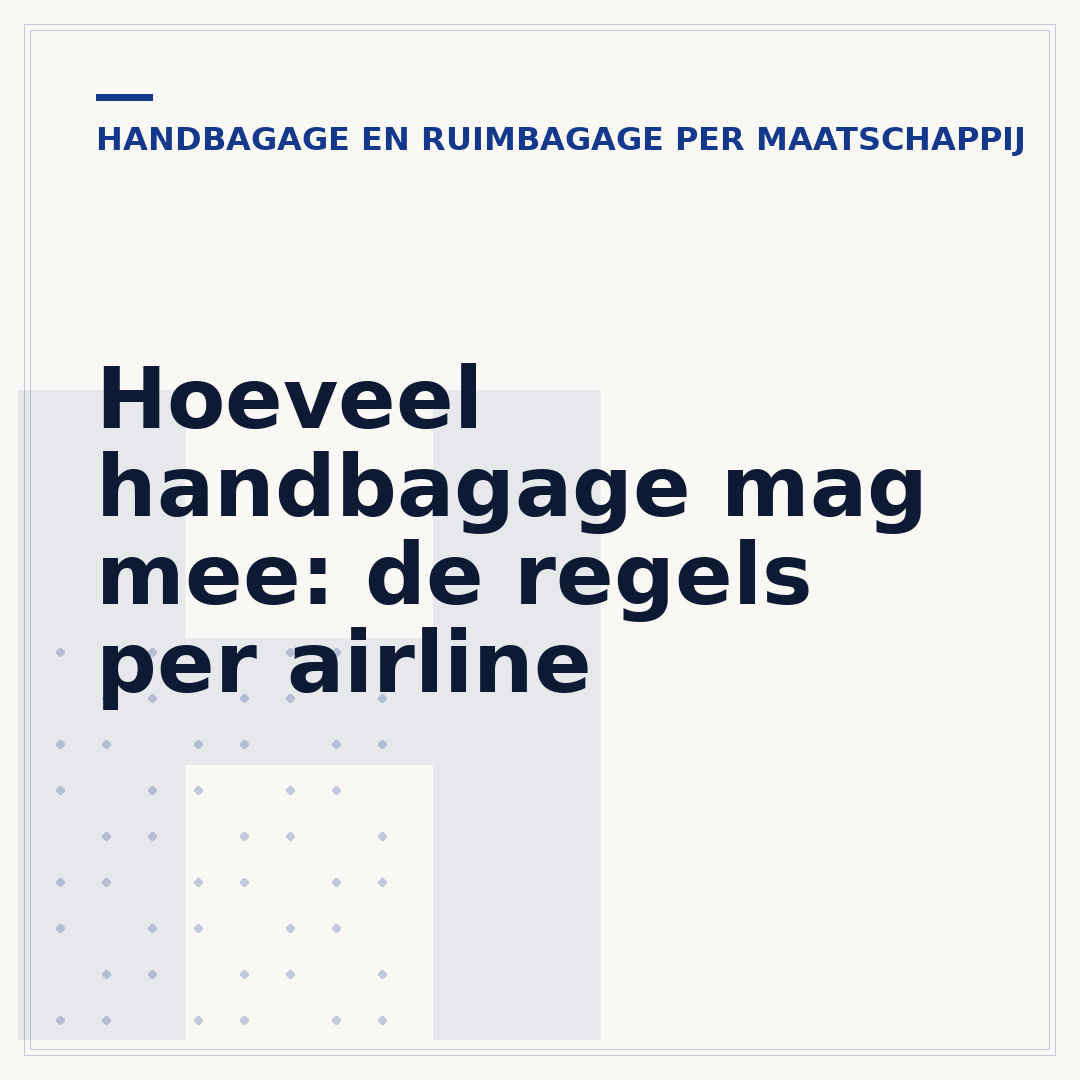 Hoeveel handbagage mag mee: de regels per airline