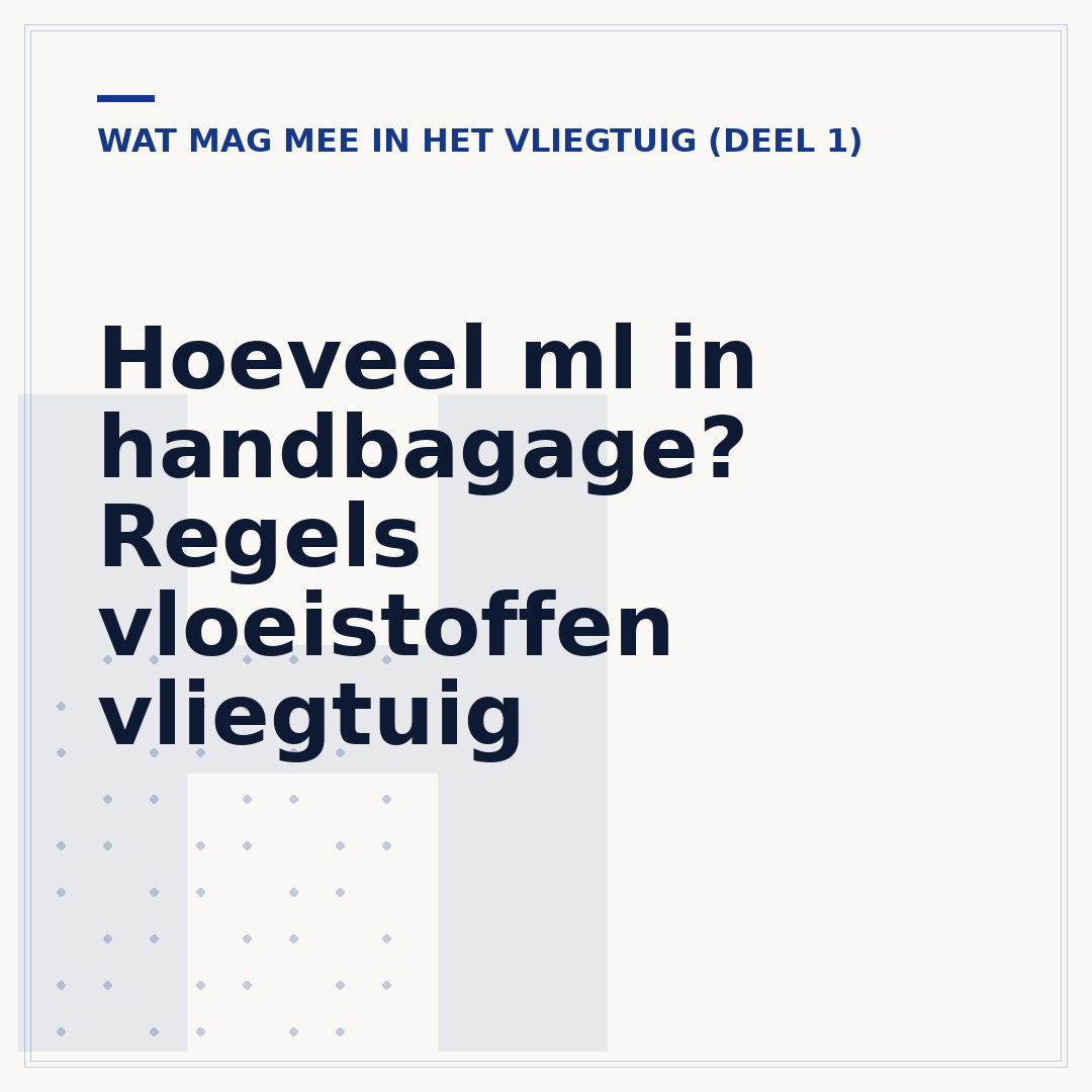 Hoeveel ml in handbagage? Regels vloeistoffen vliegtuig
