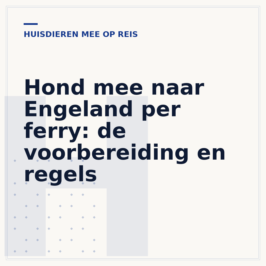 Hond mee naar Engeland per ferry: de voorbereiding en regels