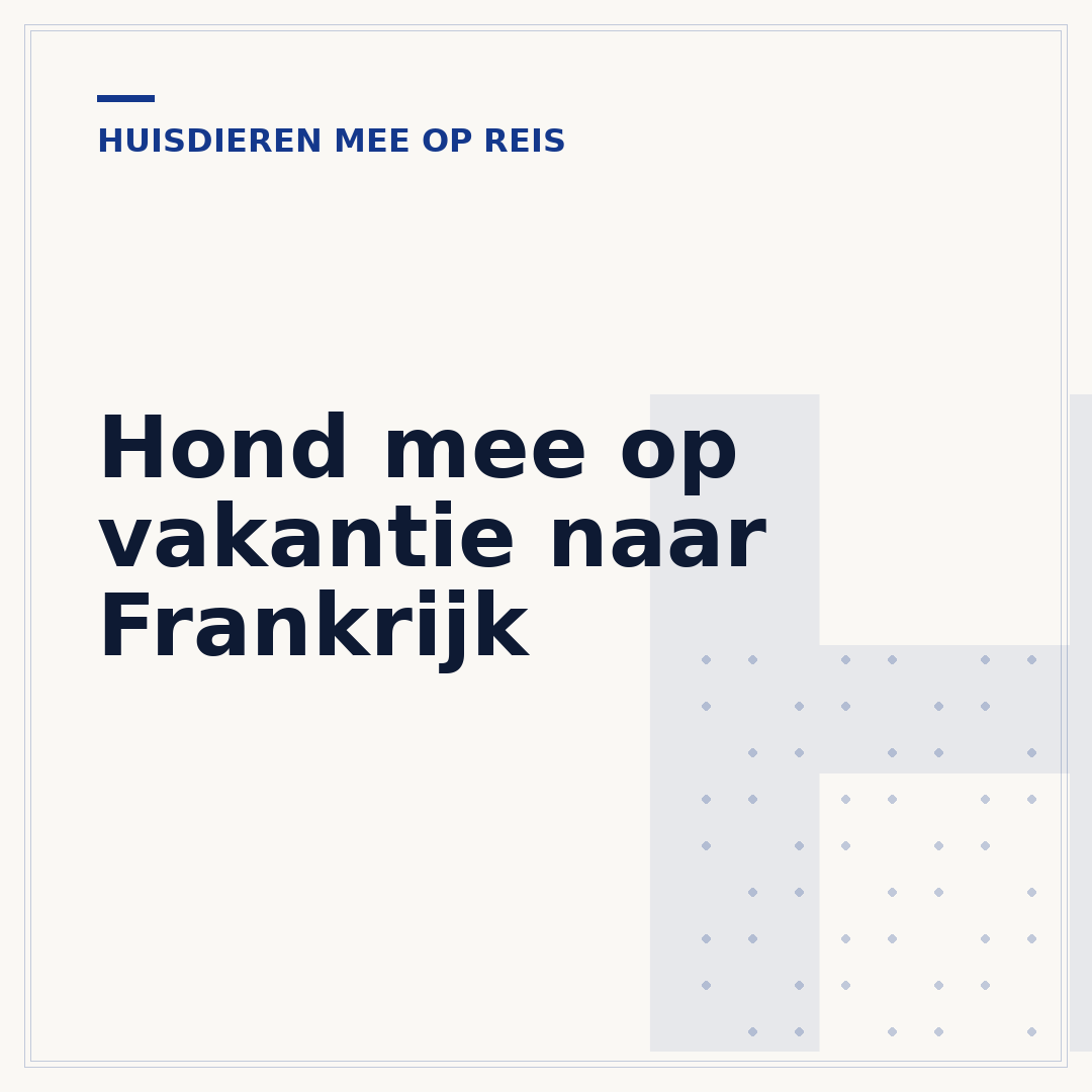 Hond mee op vakantie naar Frankrijk