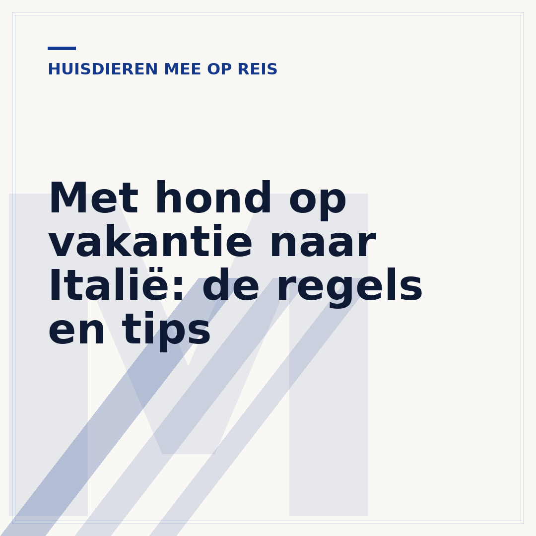Met hond op vakantie naar Italië: de regels en tips