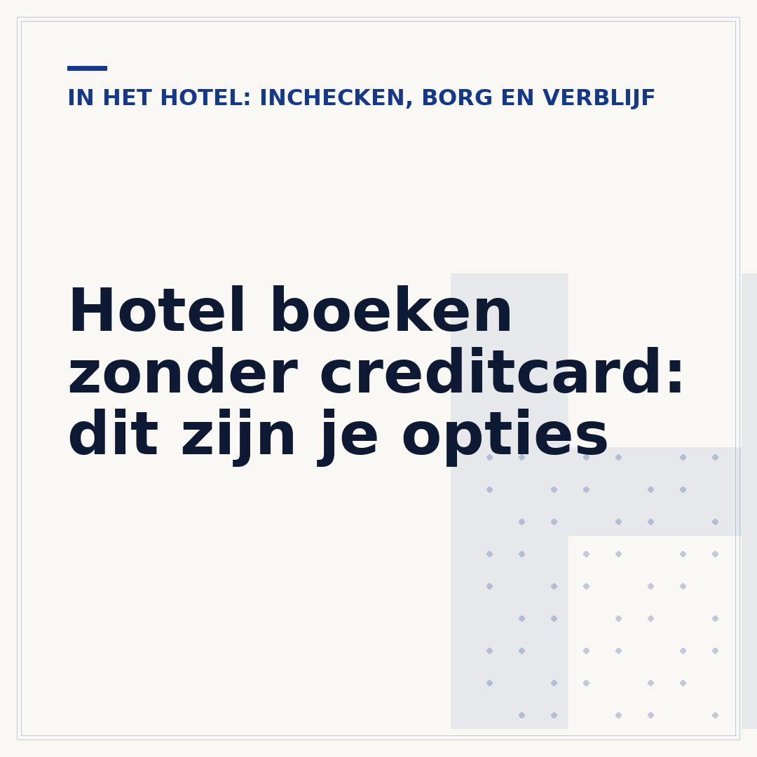 Hotel boeken zonder creditcard: dit zijn je opties