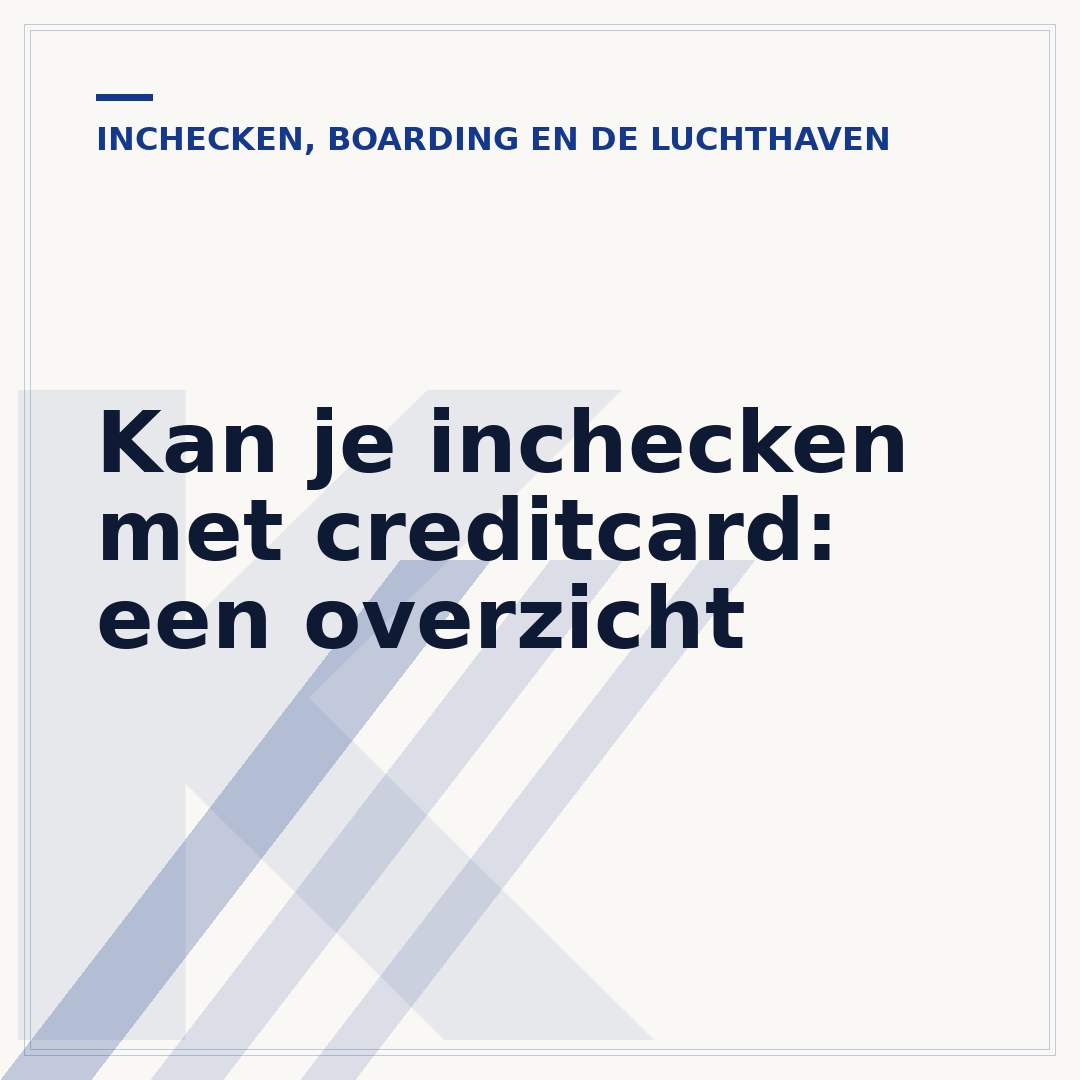 Kan je inchecken met creditcard: een overzicht