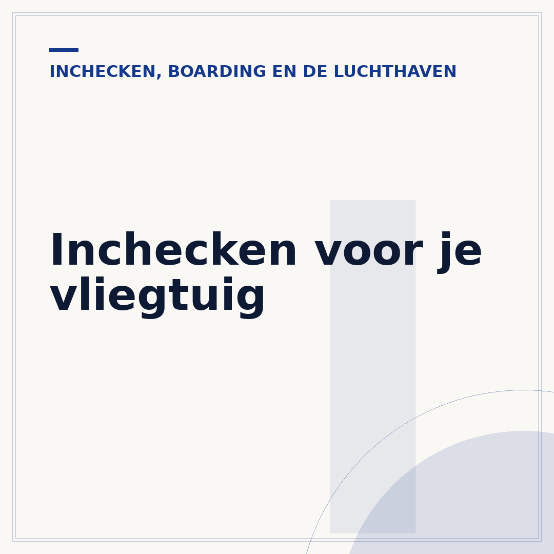 Inchecken voor je vliegtuig