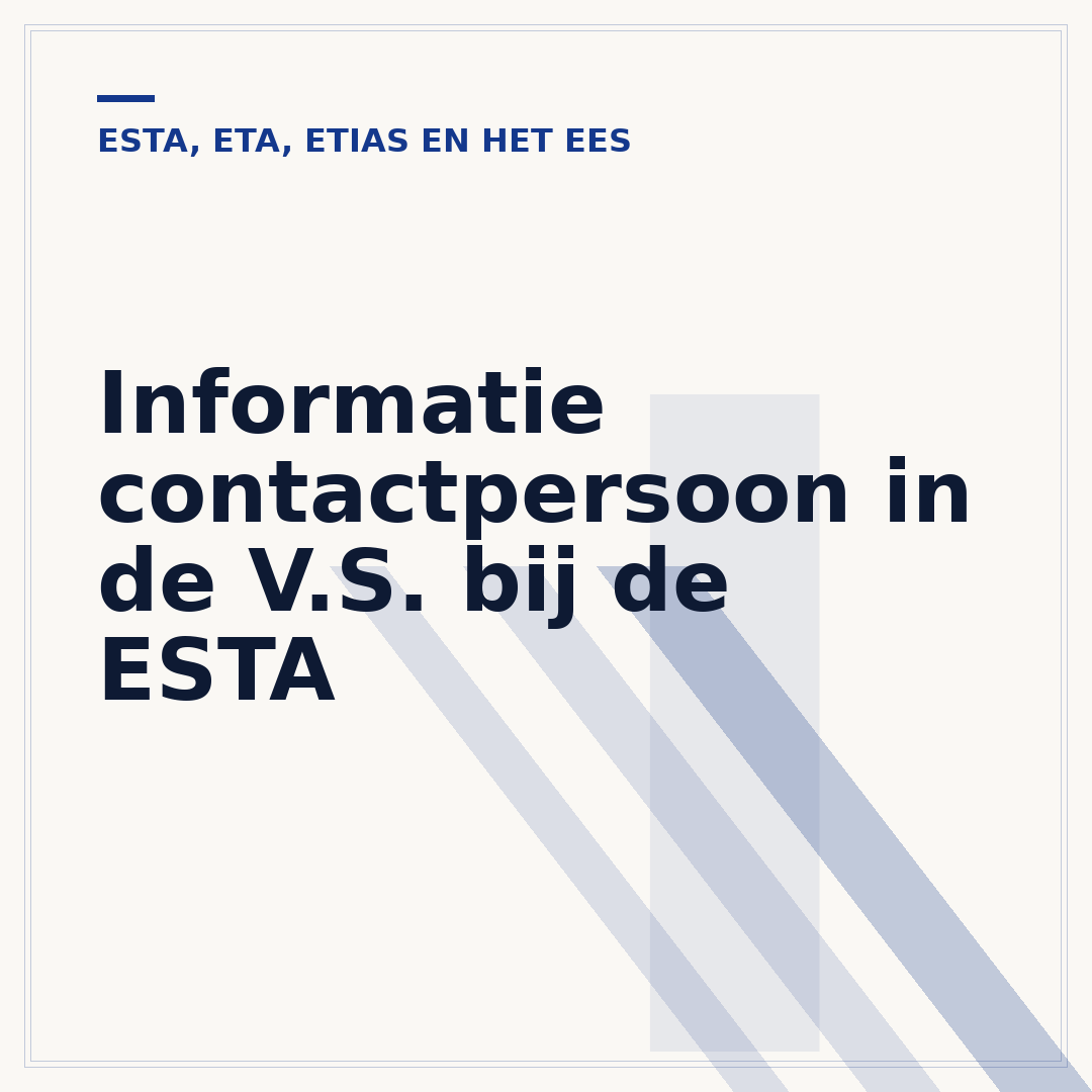 Informatie contactpersoon in de V.S. bij de ESTA