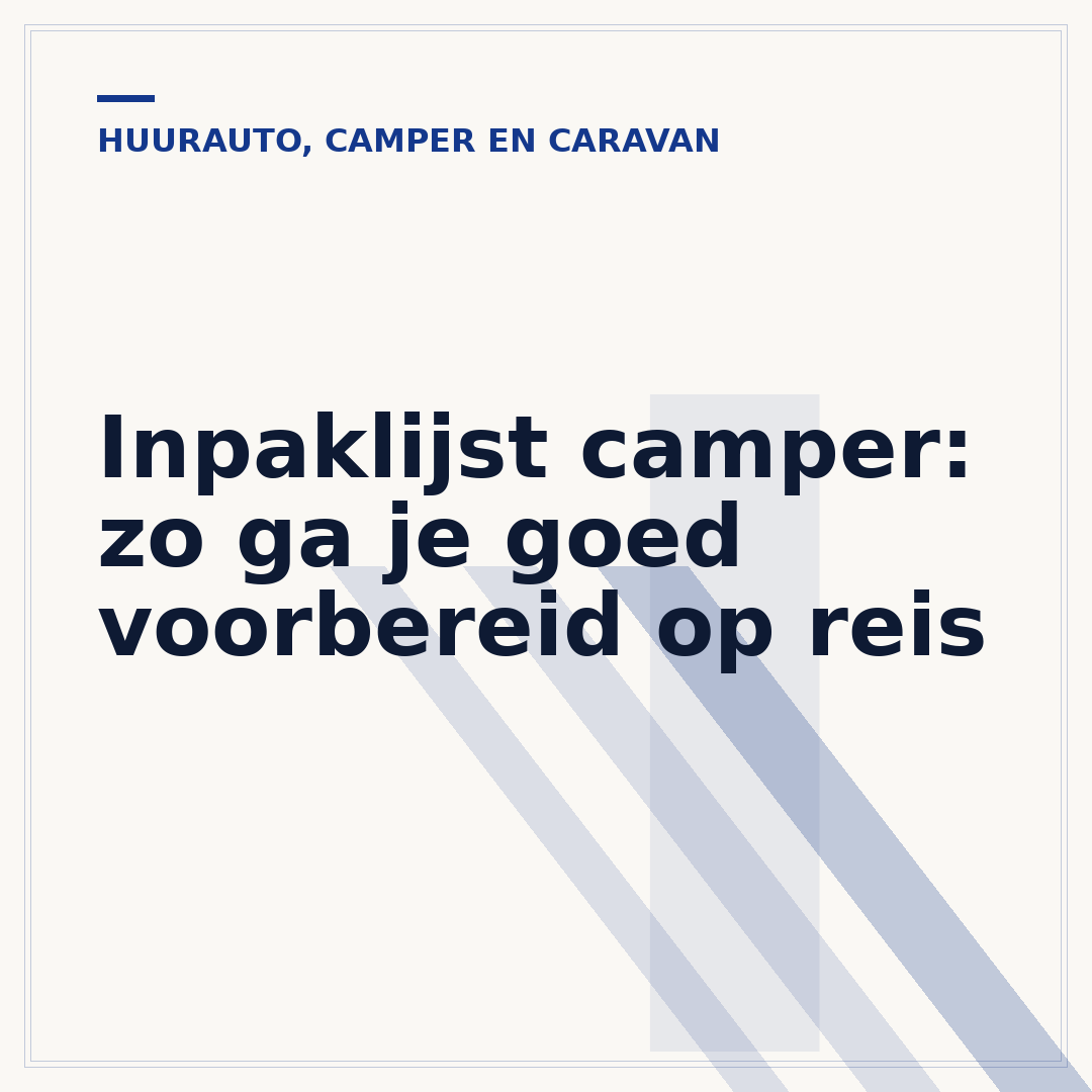 Inpaklijst camper: zo ga je goed voorbereid op reis