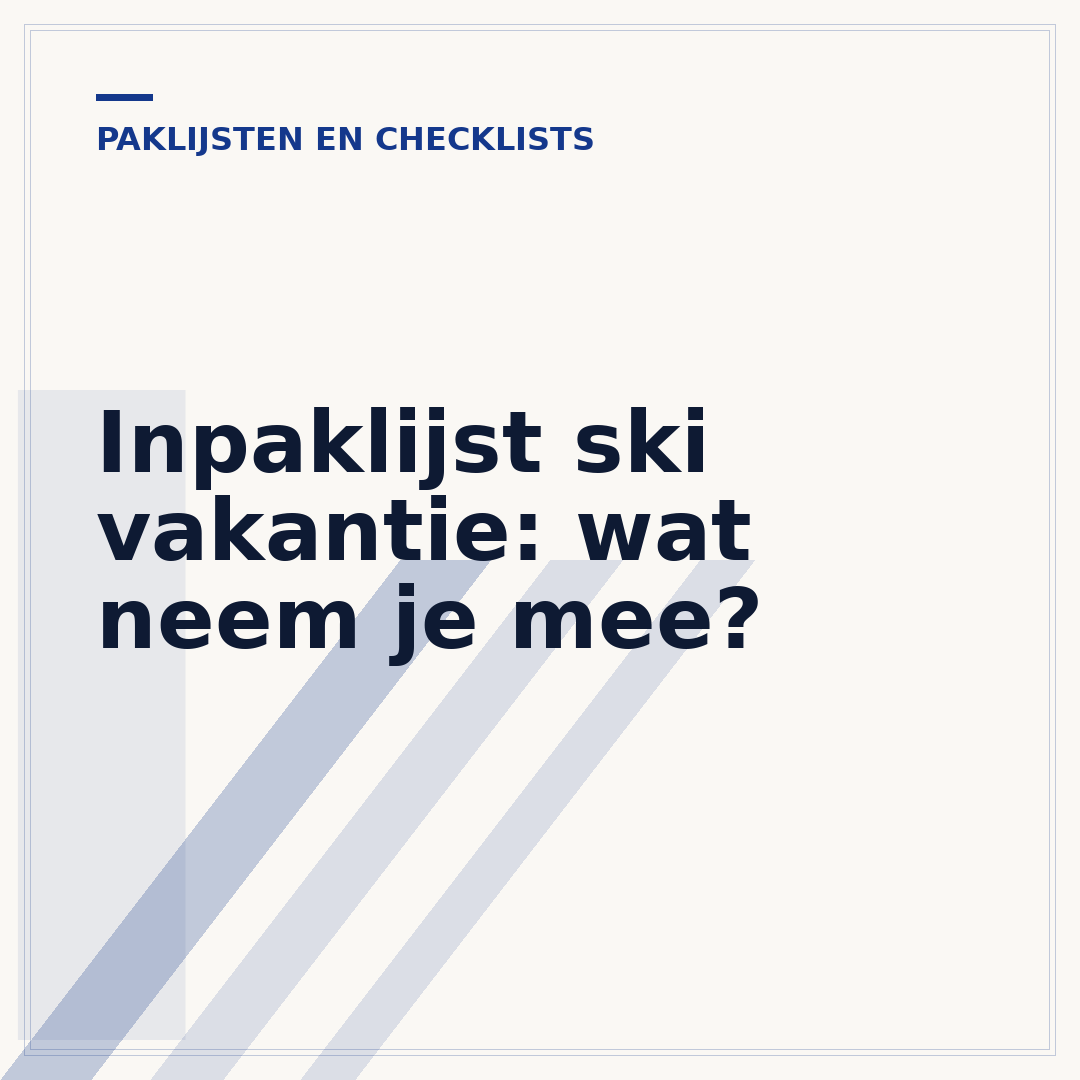 Inpaklijst ski vakantie: wat neem je mee?
