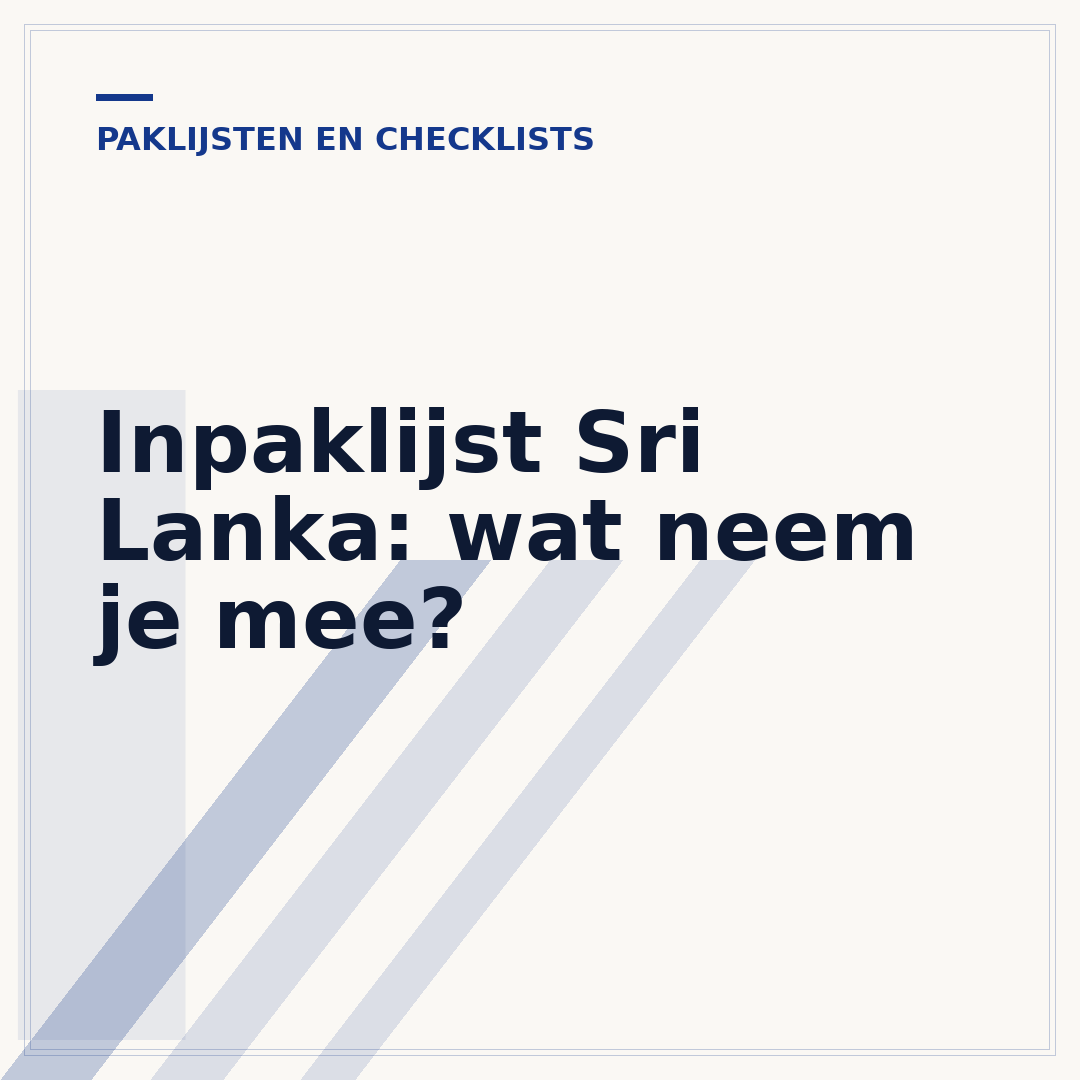 Inpaklijst Sri Lanka: wat neem je mee?
