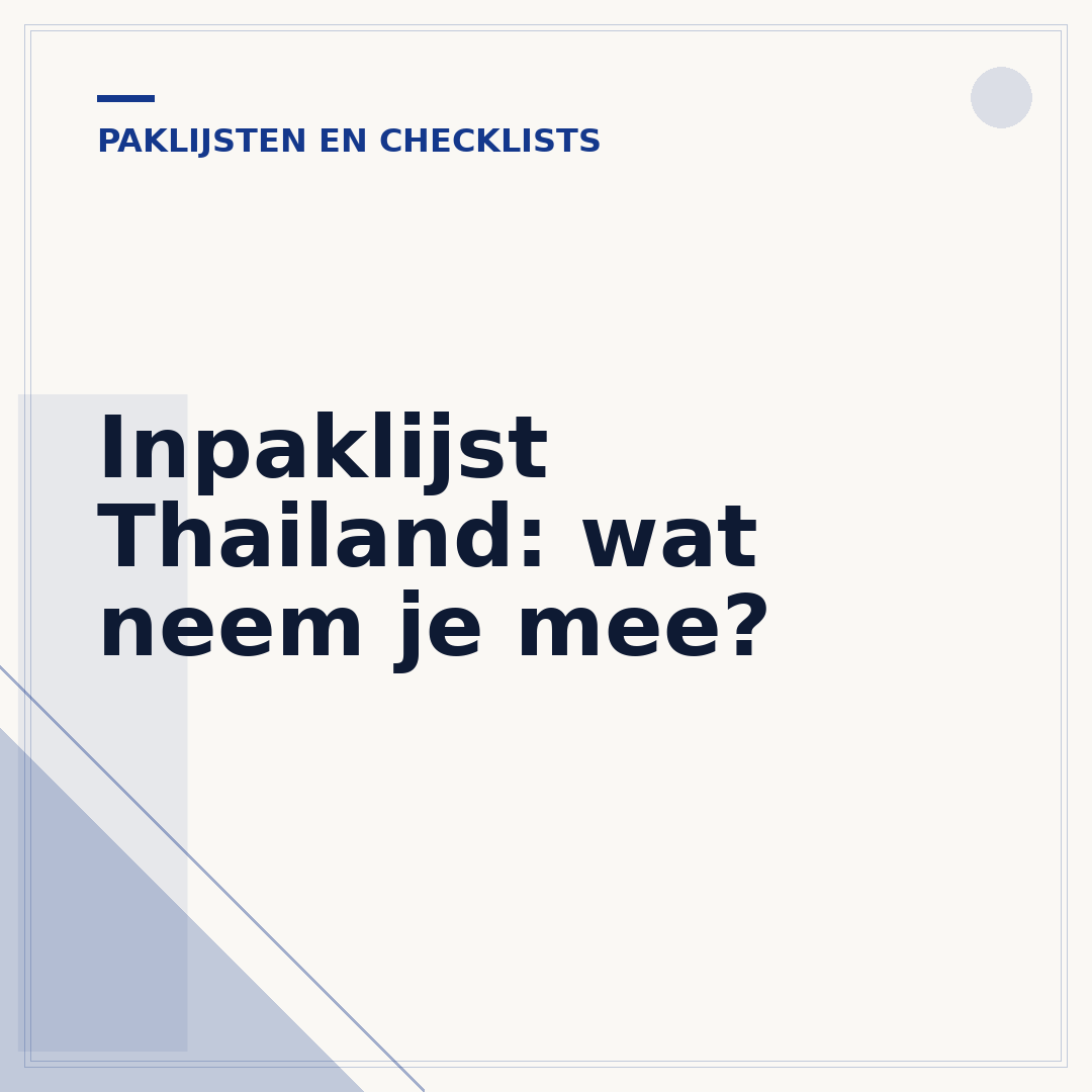 Inpaklijst Thailand: wat neem je mee?