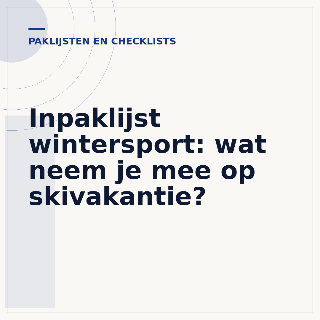 Inpaklijst wintersport: wat neem je mee op skivakantie?