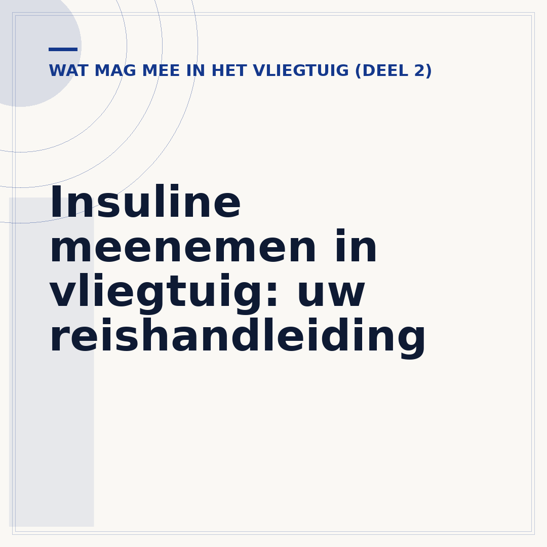 Insuline meenemen in vliegtuig: uw reishandleiding