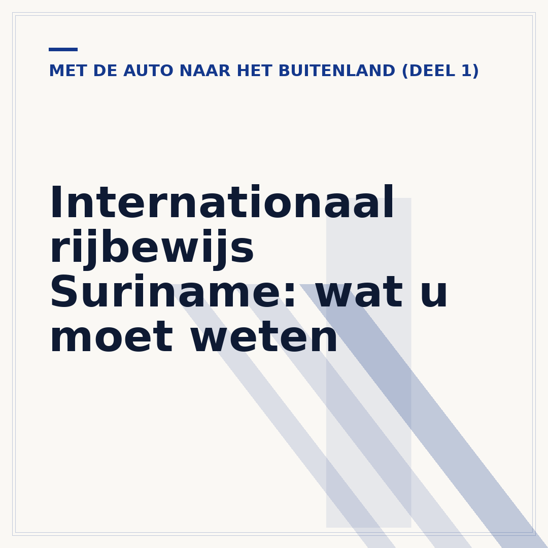 Internationaal rijbewijs Suriname: wat u moet weten