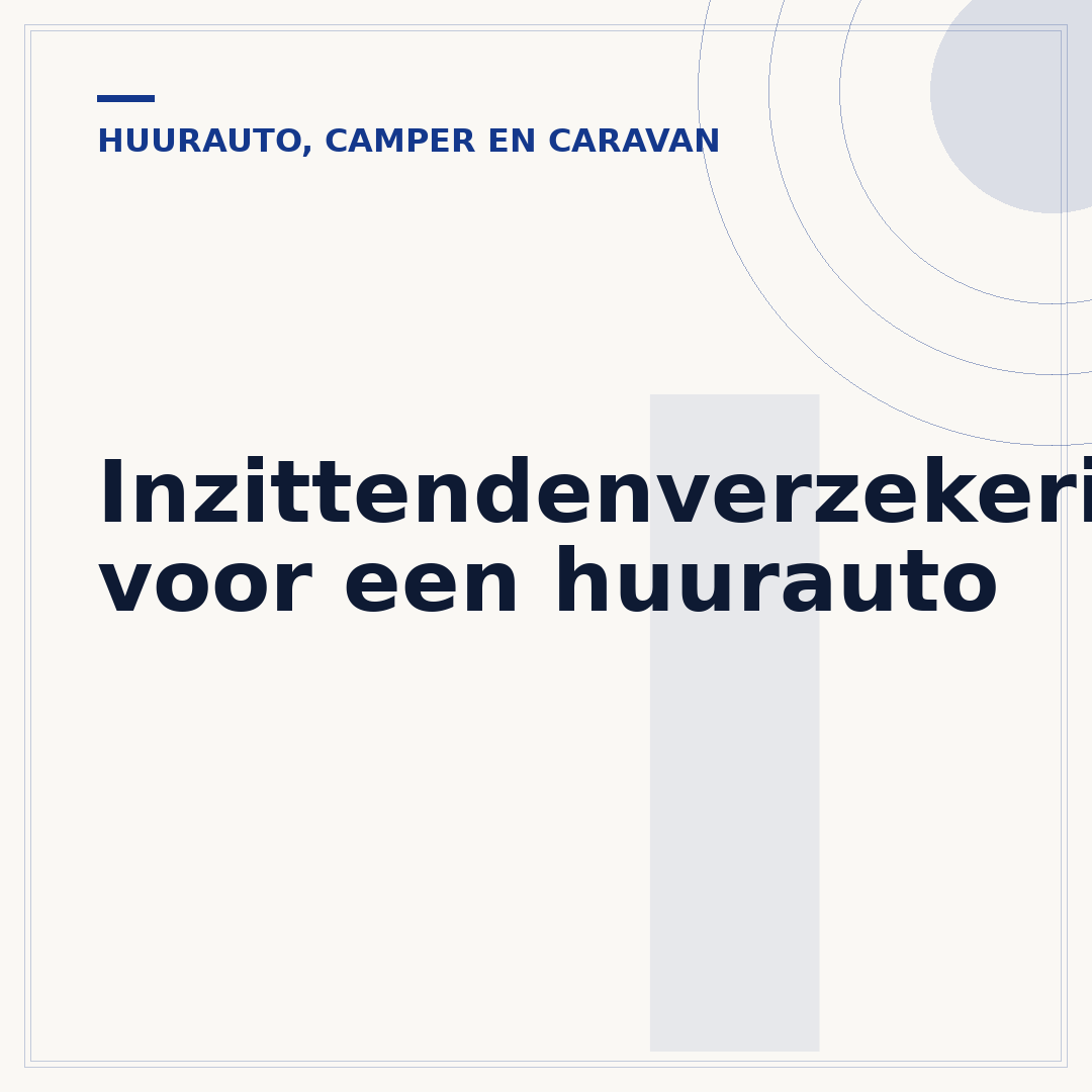 Inzittendenverzekering voor een huurauto