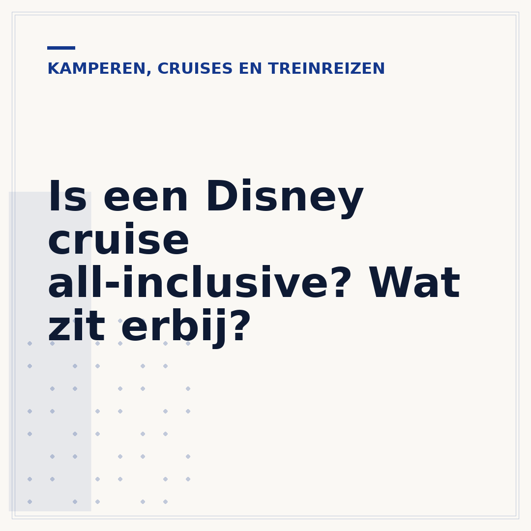 Is een Disney cruise all-inclusive? Wat zit erbij?