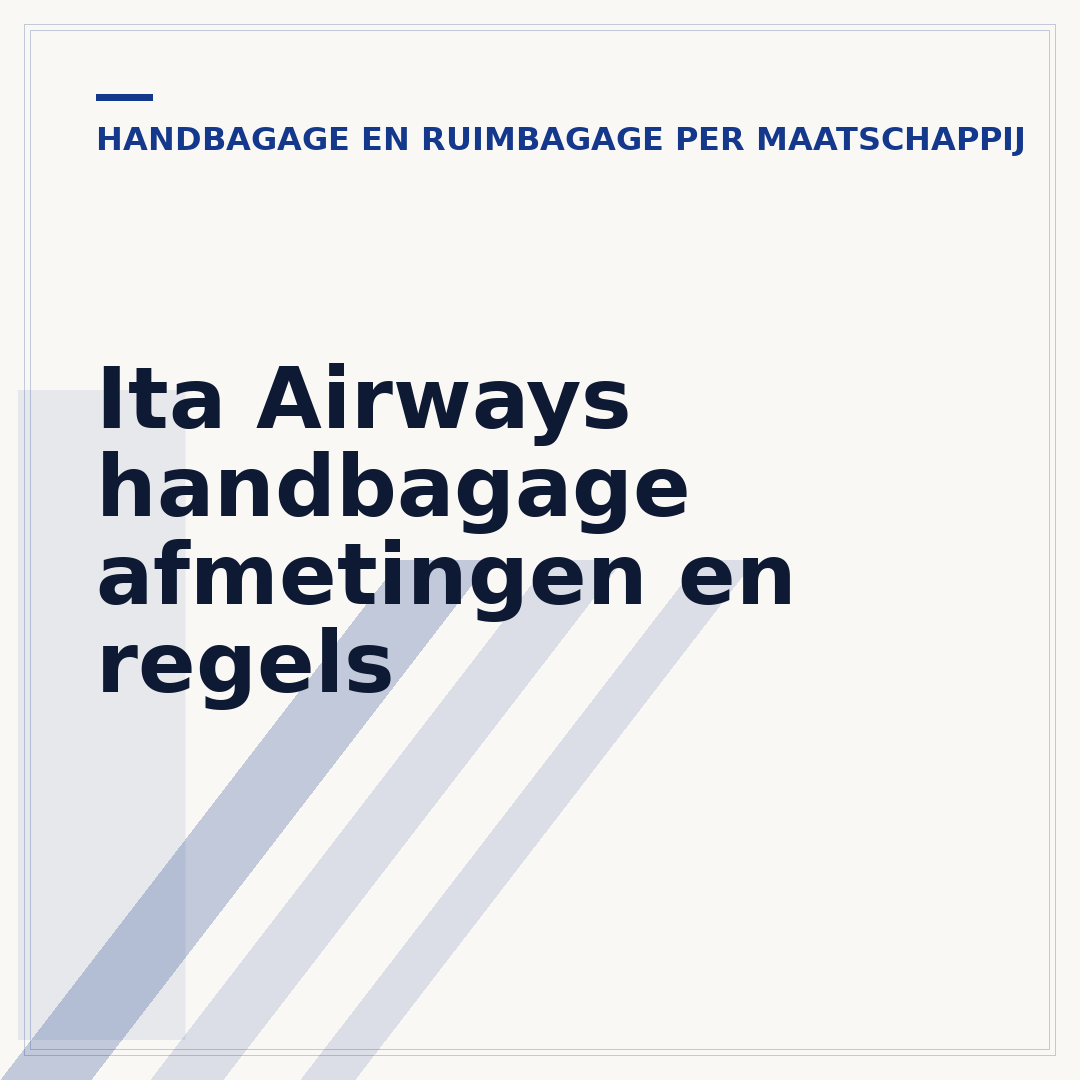 Ita Airways handbagage afmetingen en regels