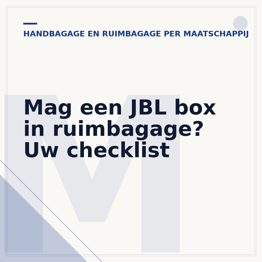 Mag een JBL box in ruimbagage? Uw checklist