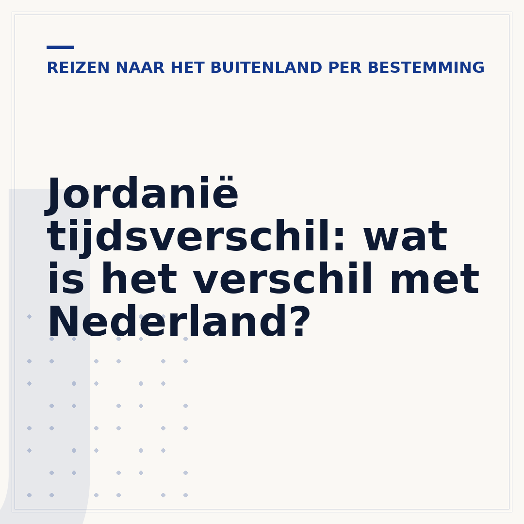 Jordanië tijdsverschil: wat is het verschil met Nederland?