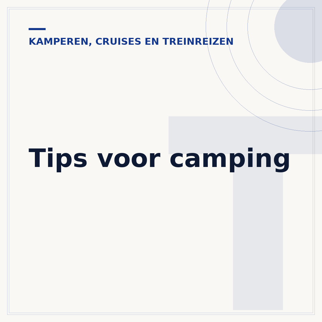 Tips voor camping