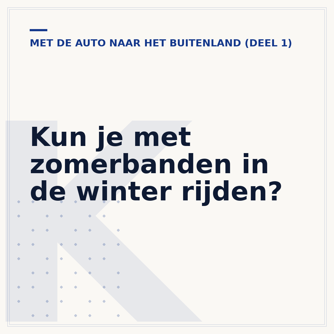 Kun je met zomerbanden in de winter rijden?
